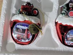Bradford Exchange Farmall Sleigh Bell Ornaments w/Foam Boxes