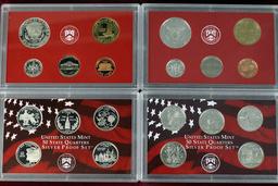 2 US Silver Proof Sets; 2000 & 2001