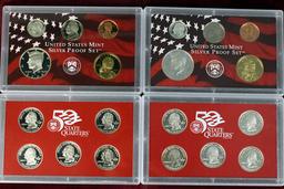 2 US Silver Proof Sets; 2000 & 2003