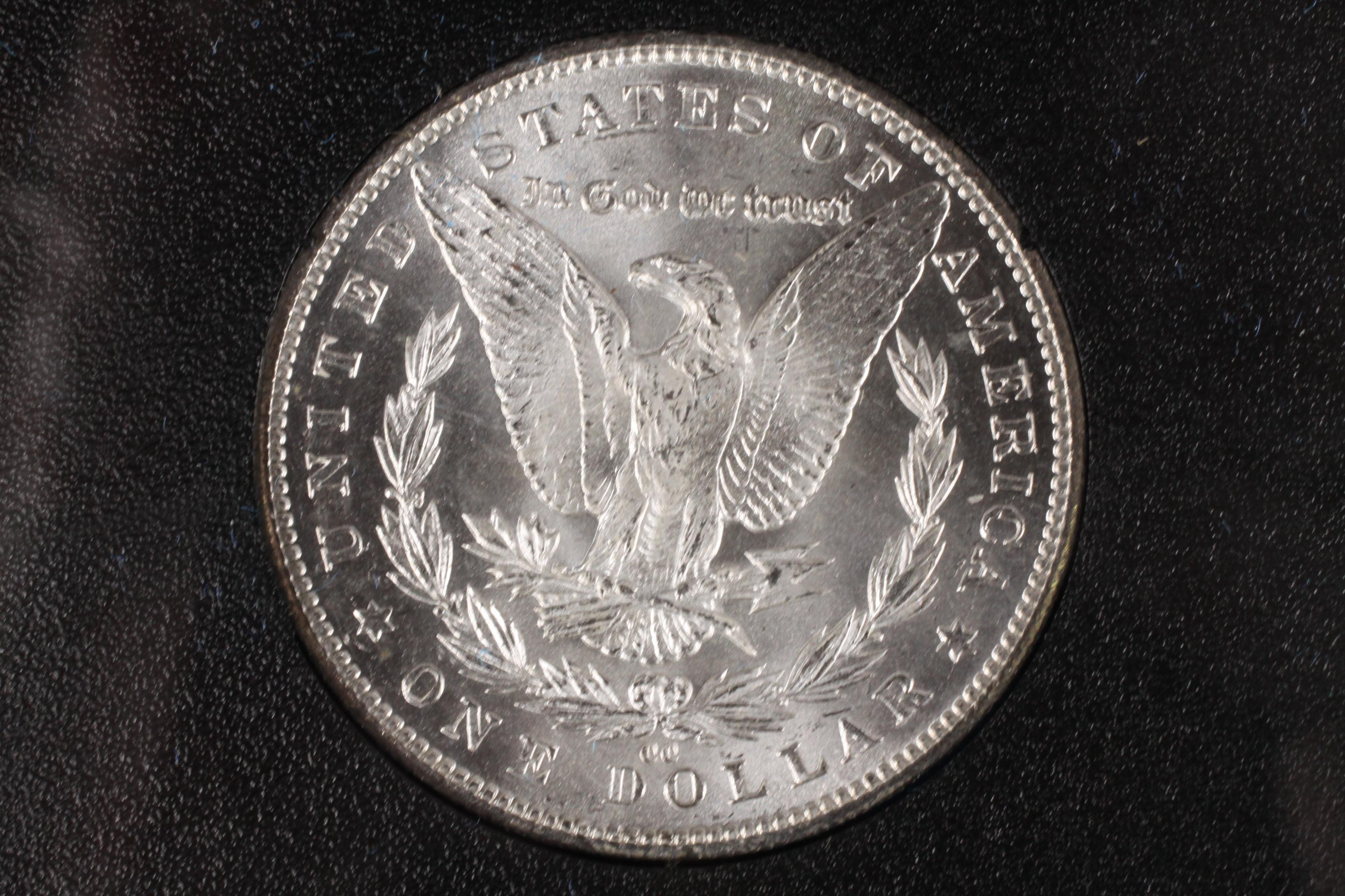 1884-CC Morgan Silver Dollar, Uncirculated in GSA Box, COA