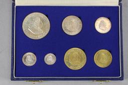 1964 South Africa 7 Coin Set (Silver & Brass)