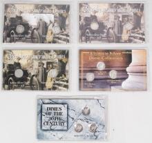 3 Cherished American Silver Dime Sets, Silver Dime Collection Set &