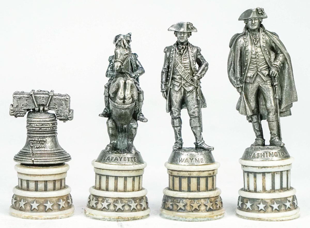 The American War For Independence Chess Set By The Franklin Mint
