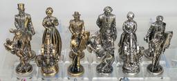 4 Sets of Hand Cast Chessmen;  Medieval, Confederates & More