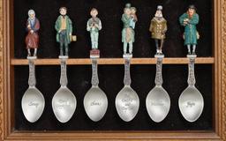 Vintage Dickens Characters Collectible Pewter Spoons, Ca. 1981