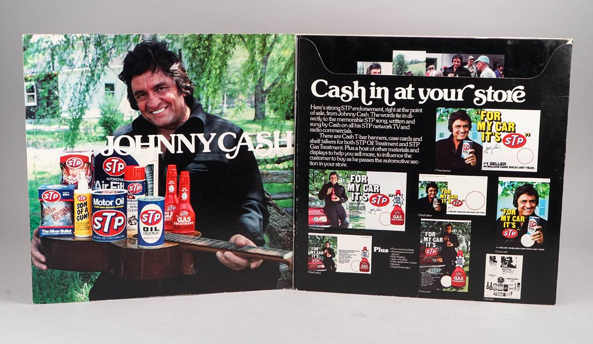 "Cash In With STP" Johnny Cash Promotional Gatefold LP, Ca. 1978