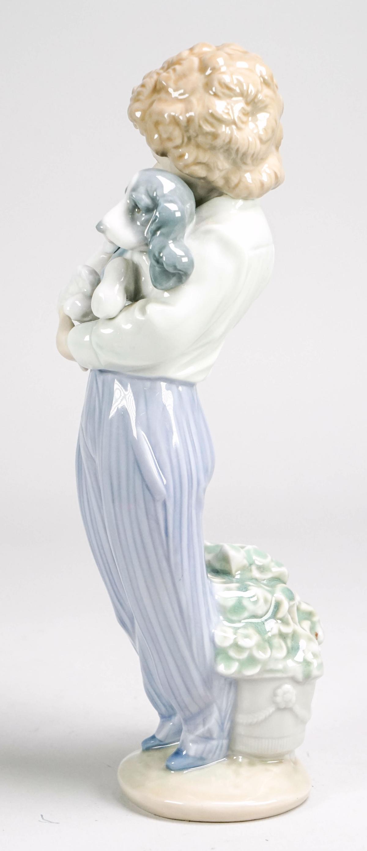 Lladro "My Buddy" Boy Holding Dog Porcelain Figurine W/Box, No.7.609
