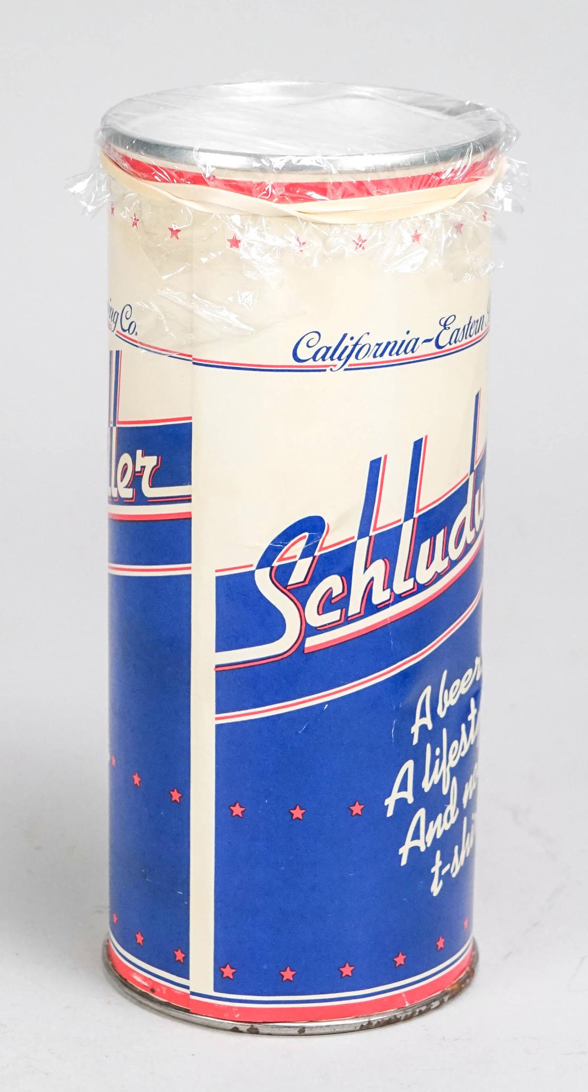 Vintage Blitz Weinhard Beer Promo Schludwiller T-Shirt In Can