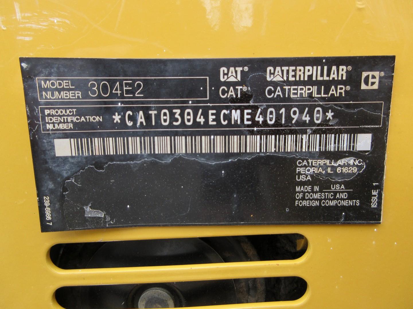2017 Caterpillar 304E2CR Mini Excavator
