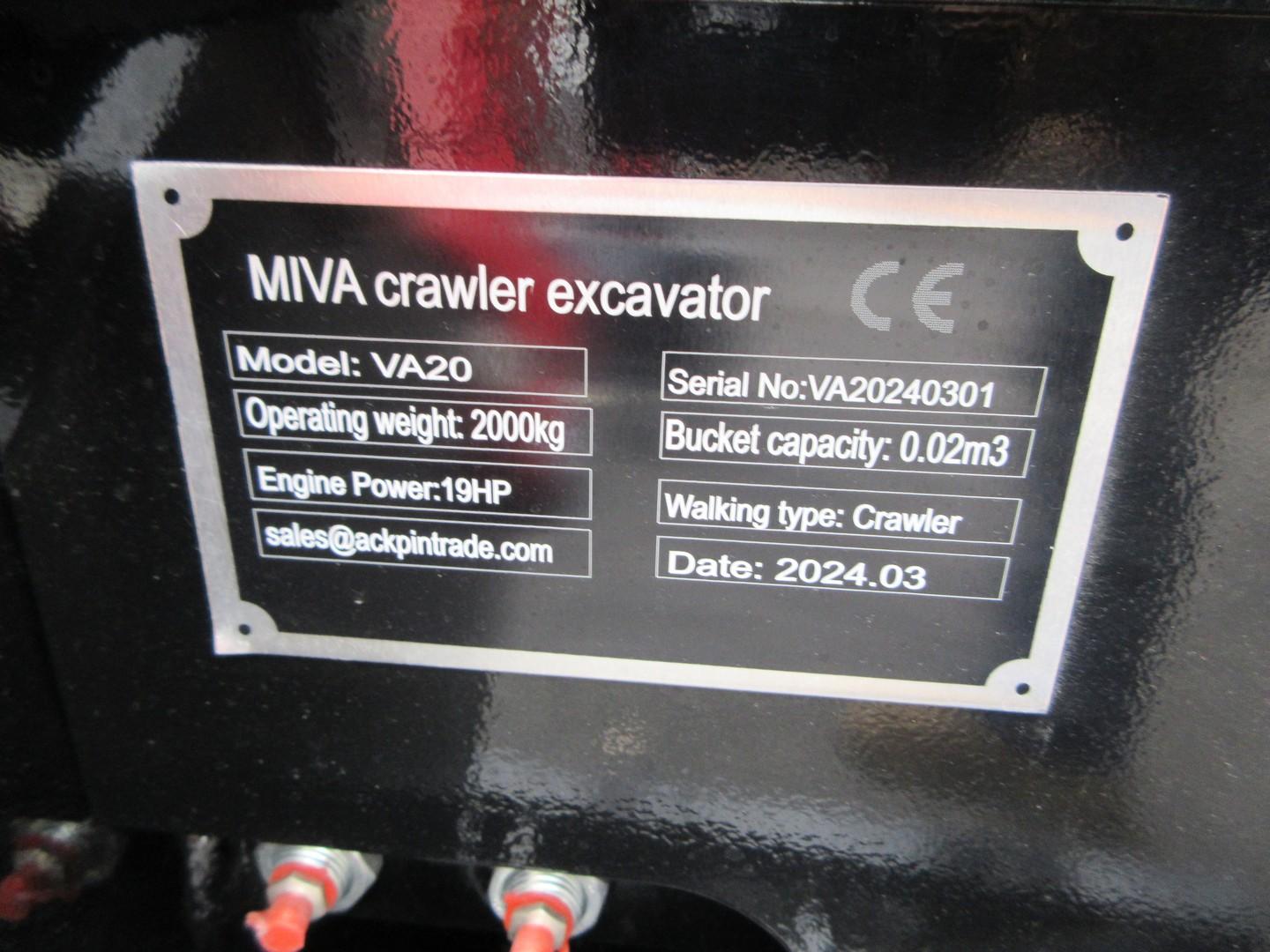 2024 Miva VA20 Mini Excavator