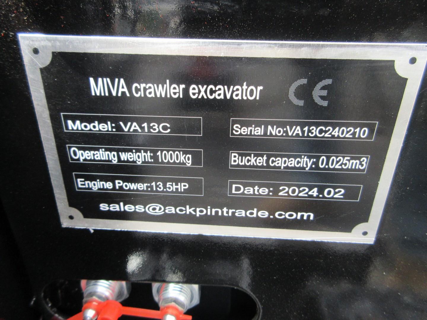 2024 Miva VA13C Mini Excavator