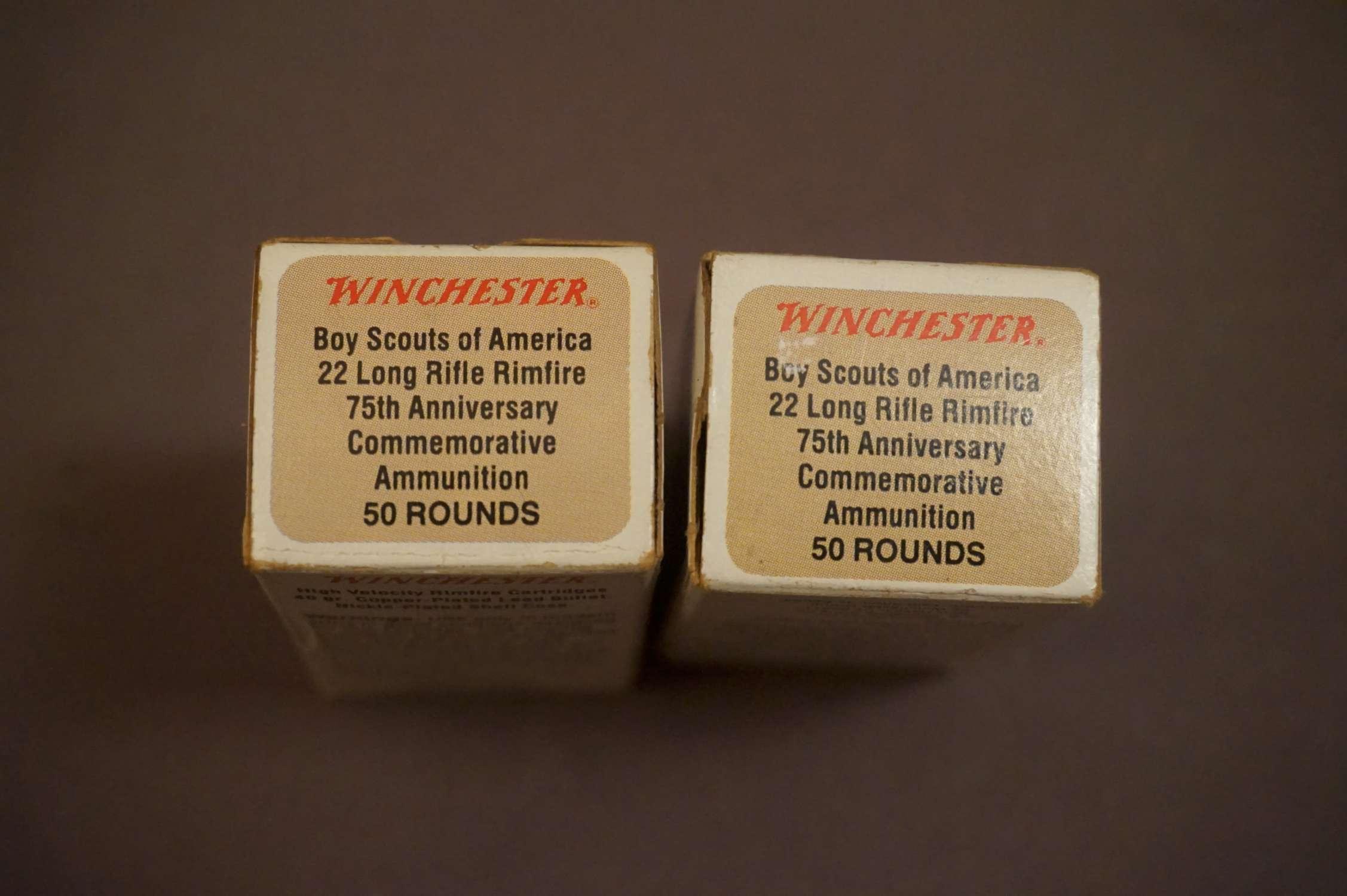 2 boxes of Boy Scout Winchester .22 LR Ammo