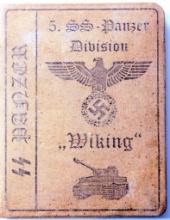 German WWII Waffen SS Officer VIKING Identification Booklet