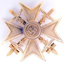 German WWII Condor Legion Gold Spanish Cross With Swords
