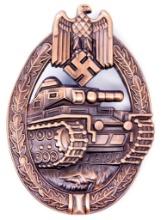 German WWII Army Heer Bronze Tank Assault Badge