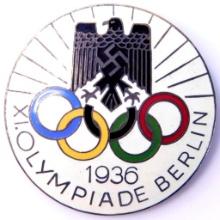 German WWII 1936 OLYMPIADE BERLIN Olympics Badge