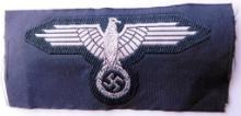 German WWII Waffen SS Cloth Cap Eagle bevo