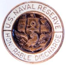 U.S. Naval Reserve Honorable Discharge Cufflink