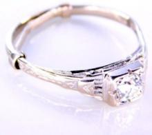 18K Gold and Diamond Engagement Ring