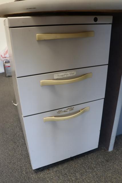 Times 2 - Metal 3 drawer file cabinets