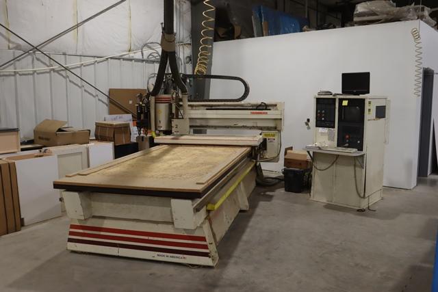 Thermwood Corporation model C53 cnc wood router - 3 axis - roller hold down