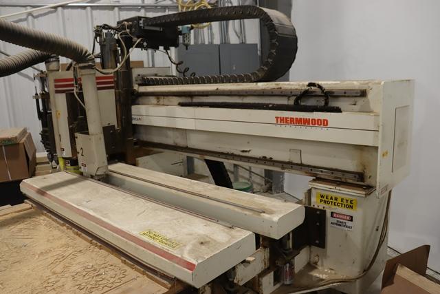 Thermwood Corporation model C53 cnc wood router - 3 axis - roller hold down