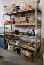 18" x 60" light industrial rack with wood shelves