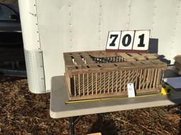 Wood chicken crate, 35" x 23.5" x 11"