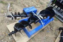 SKID STEER POST HOLE DIGGER 3 AUGERS