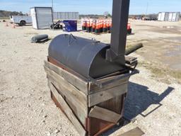 20"X40" BBQ PIT W/COFFIN COOKER