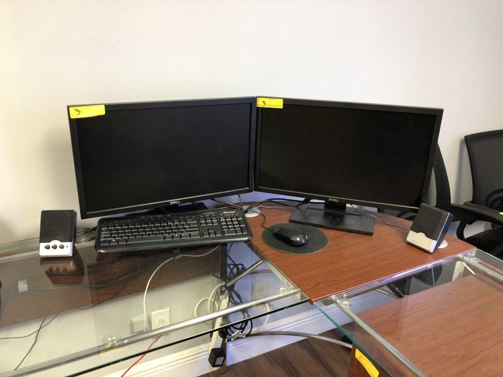 DELL 23" MONITORS WITH KEYBOARD & MOUSE
