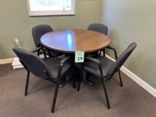 41" ROUND TABLE WITH (4) CHAIRS
