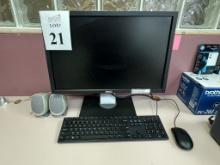 DELL 22" MONITOR, KEYBOARD, SPEAKERS AND MOUSE