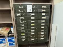 33 COMPARTMENT METAL FILE DRAWER SYSTEM