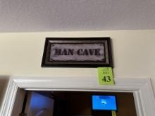 FRAMED "MAN CAVE" SIGN