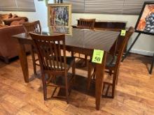 HIGH TOP RAISED DINING TABLE WITH 4 CHAIRS