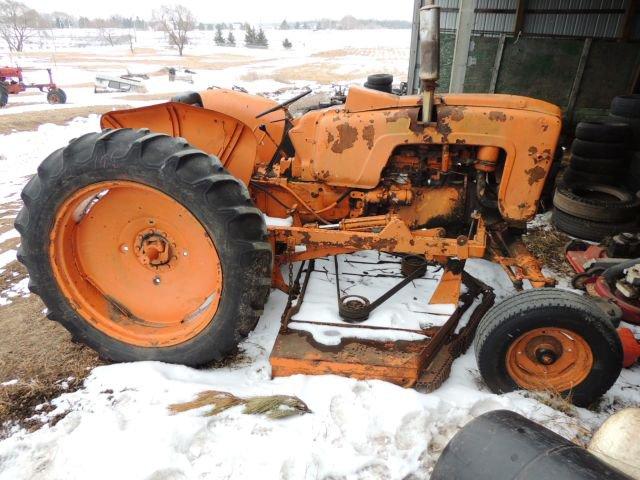 Minneapolis Moline 206H tractor w/belly mower SN:10007724, wide front, 136-