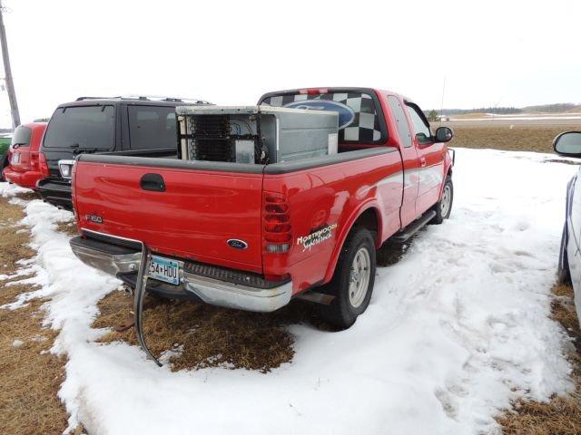 1999 Ford pickup extended cab, red, F150, V8 triton engine, auto, 5.4L, 4WD