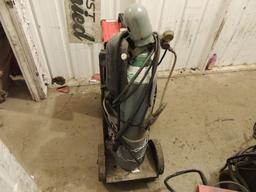 Lincoln SP-130T Wire Feed Arc Welder w/2 elements and tank and cart