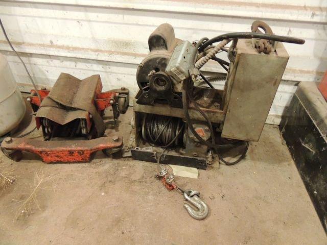 Electric Winch w/electric motor and transmission jack
