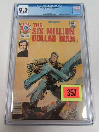 Six Million Dollar Man #1 (1976) Charlton Key 1st Steve Austin Comic Appearance Cgc 9.2