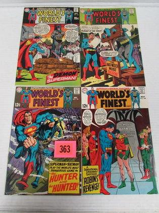 World's Finest Silver Age Lot #181, 184, 185, 186 Nice