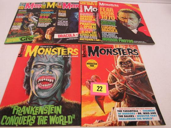 Lot (7) 1960's Famous Monsters Of Filmland Magazines