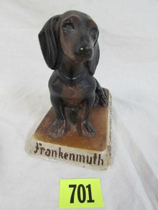 Antique Frankenmuth Beer Chalkware Display Sign