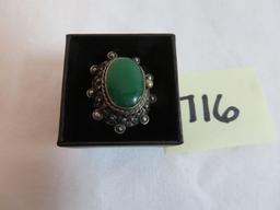Beautiful Sterling Silver and Turquoise Ornate Ring