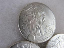 Lot (5) 2021 Silver Eagle Dollars