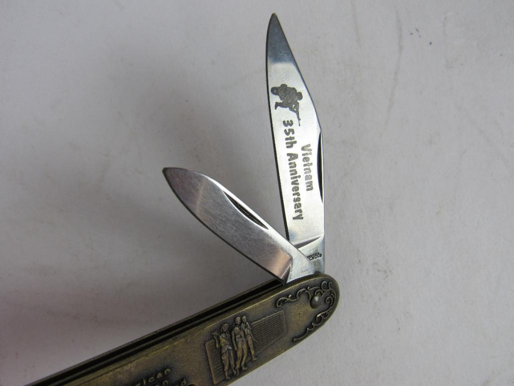 (2) Vietnam Veterans Folding Pocket Knives- Barlow, Winchester USA