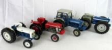 Lot (4) Vintage ERTL 1/16 Scale Diecast Tractors. Ford, Massey