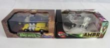 Lot (2) Hot Wheels 2-Car Ltd. Edition Boxed Sets- Baur's Beasts/ AMBR- Real Riders