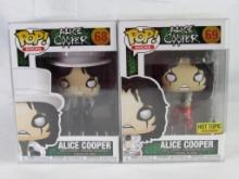 (2) Funko Pop Rock #68 & 69 Alice Cooper Figures w/ Hot Topic Exclusive MIB